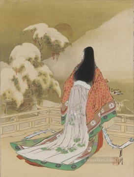 日本 Painting - 日常生活の女性たち 尾形月光